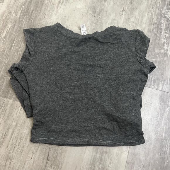 Cropped Long Sleeve TShirt Gray Size Small - Picture 3 of 4